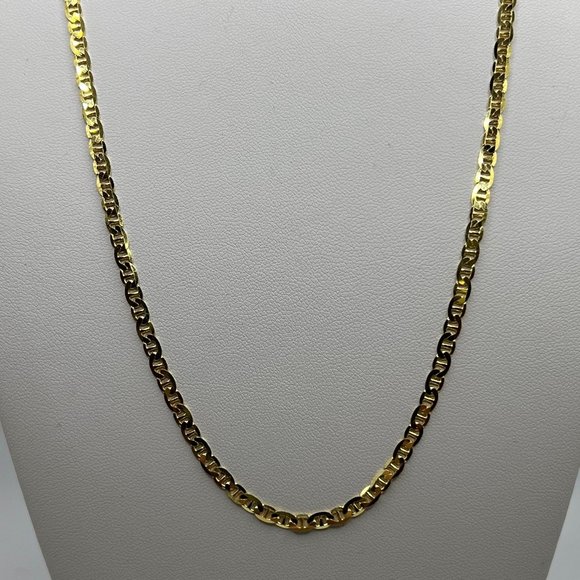 Gold/Silver 18" Italian Gucci Mariner Chain - 925 Italy - Ladies/Mens/Unisex - Picture 7 of 10